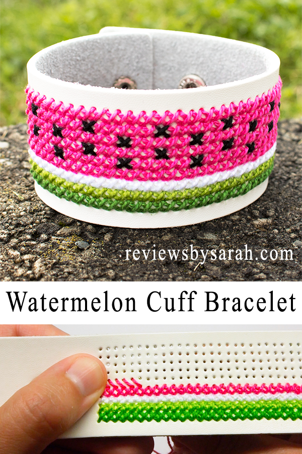 Cross Stitch Watermelon Bracelet Cuff Jewelry