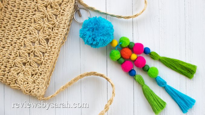 How to Make a Pom Pom Purse Charm- Using Items from Dollar Tree