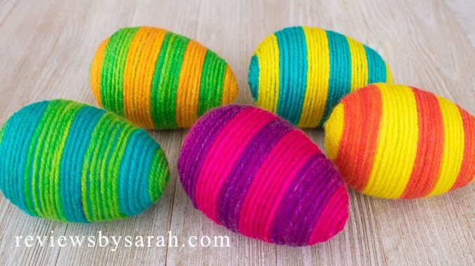 Yarn and Thread Wrapped Eggs